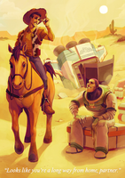 Cowboy and Spaceman Poster
