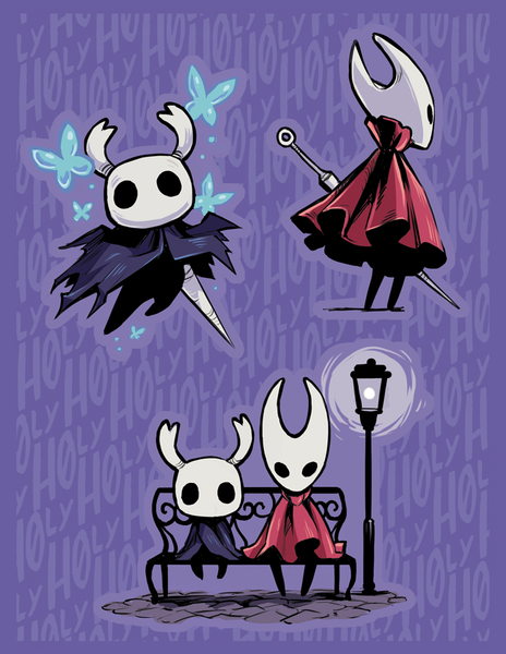 Hollow Knight inspired stickers