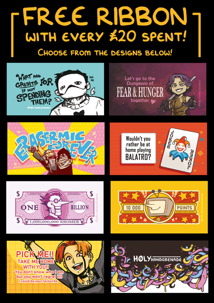 Ribbon, free with every order over 20 pounds