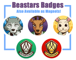 Beastars inspired badges