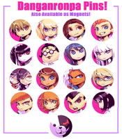 Danganronpa 1 inspired badges