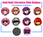 Doki Doki Literature Club inspired Badges