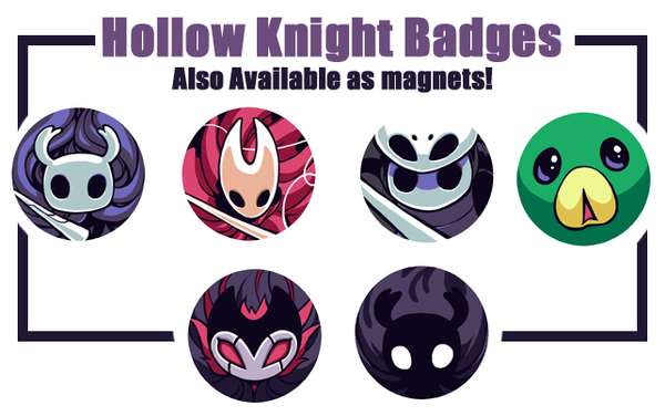 Hollow Knight inspired Badges