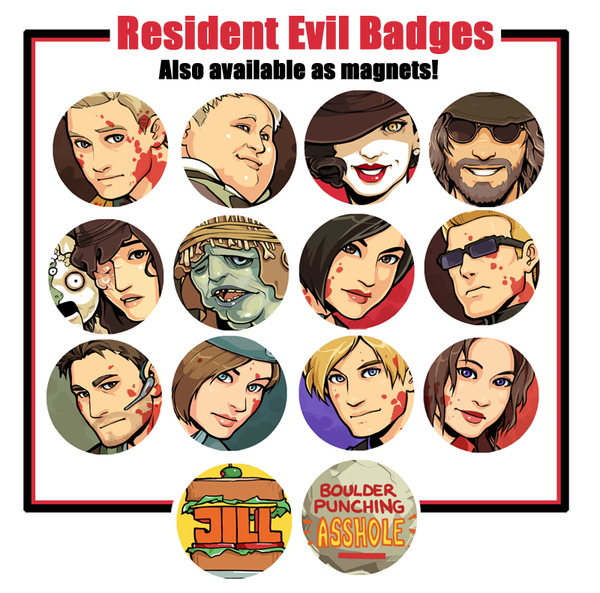 Resident Evil inspired Badges