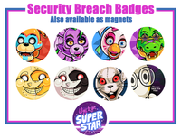Security Breach inspired Badges