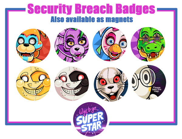 Security Breach inspired Badges