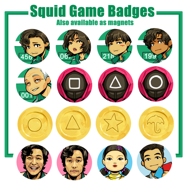 Squid Game inspired Badges